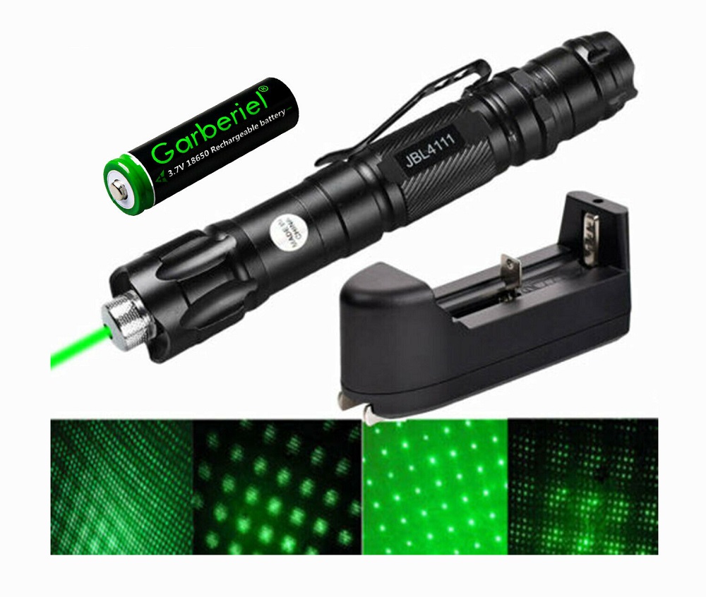 900Miles 2in1 Red Laser Pointer 650nm Star Cap Bright Lazer+Rechargeable Battery